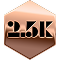 $2.5K Earned milestone badge